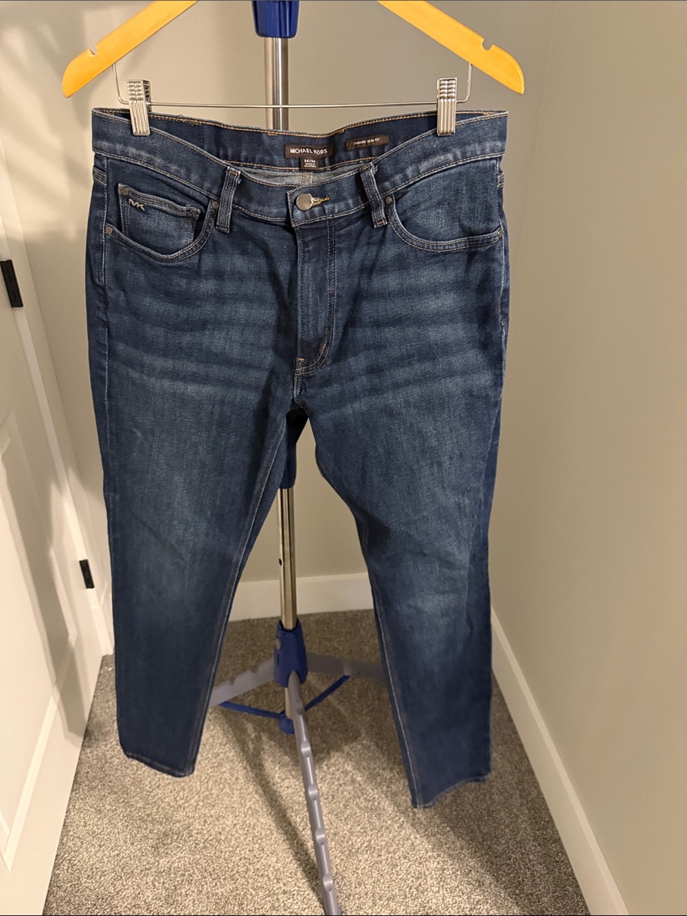 Michael Kors Men's Slim Straight Jeans in Indigo Blue